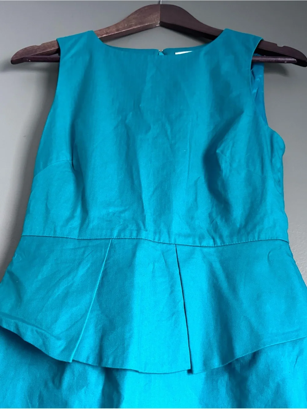 J.Crew Structured Sleeveless Peplum Midi Dress- Green - Size 00